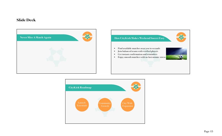 CityKick slide deck template