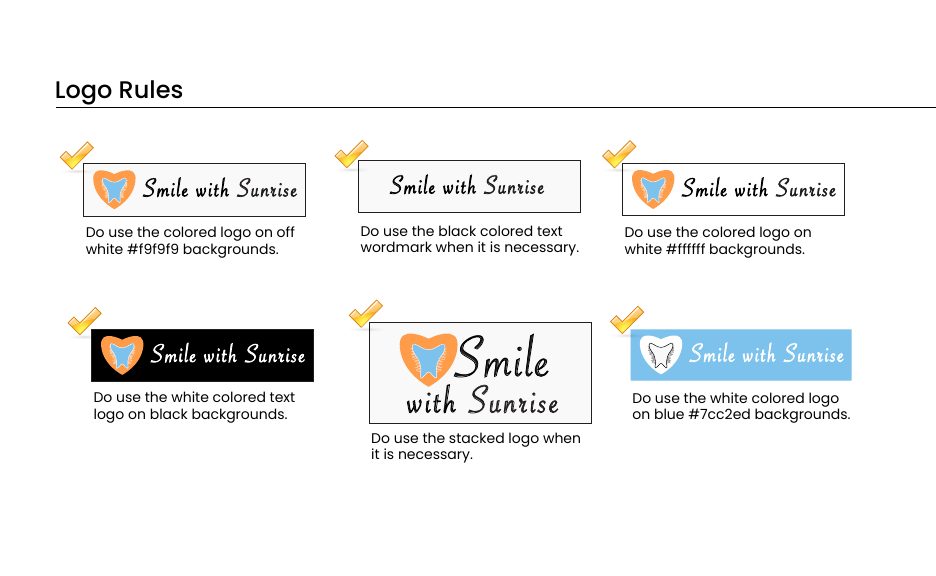 Smile with Sunrise logo usage rules