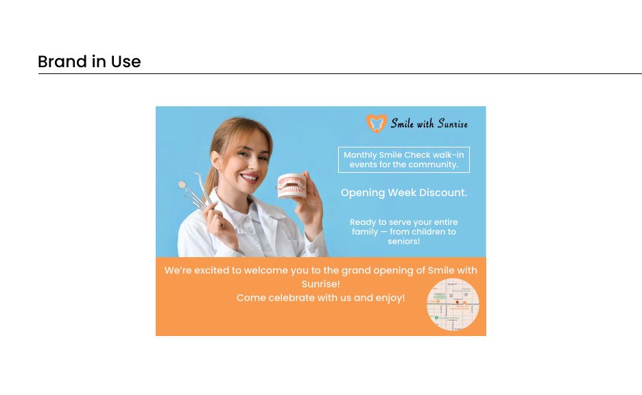 Smile with Sunrise opening campaign design